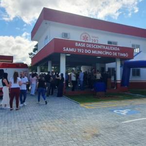 SAMU inaugura base da Unidade de Suporte Básico em Timbó