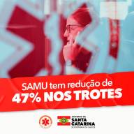 SAMU DE SANTA CATARINA TEM REDUÇÃO DE 47% NO NÚMERO DE TROTES NO SEGUNDO SEMESTRE DE 2023